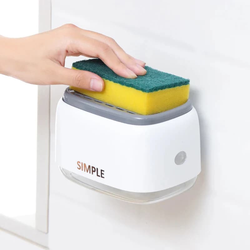 Distributeur de Liquide Vaisselle avec Eponge - Image 1